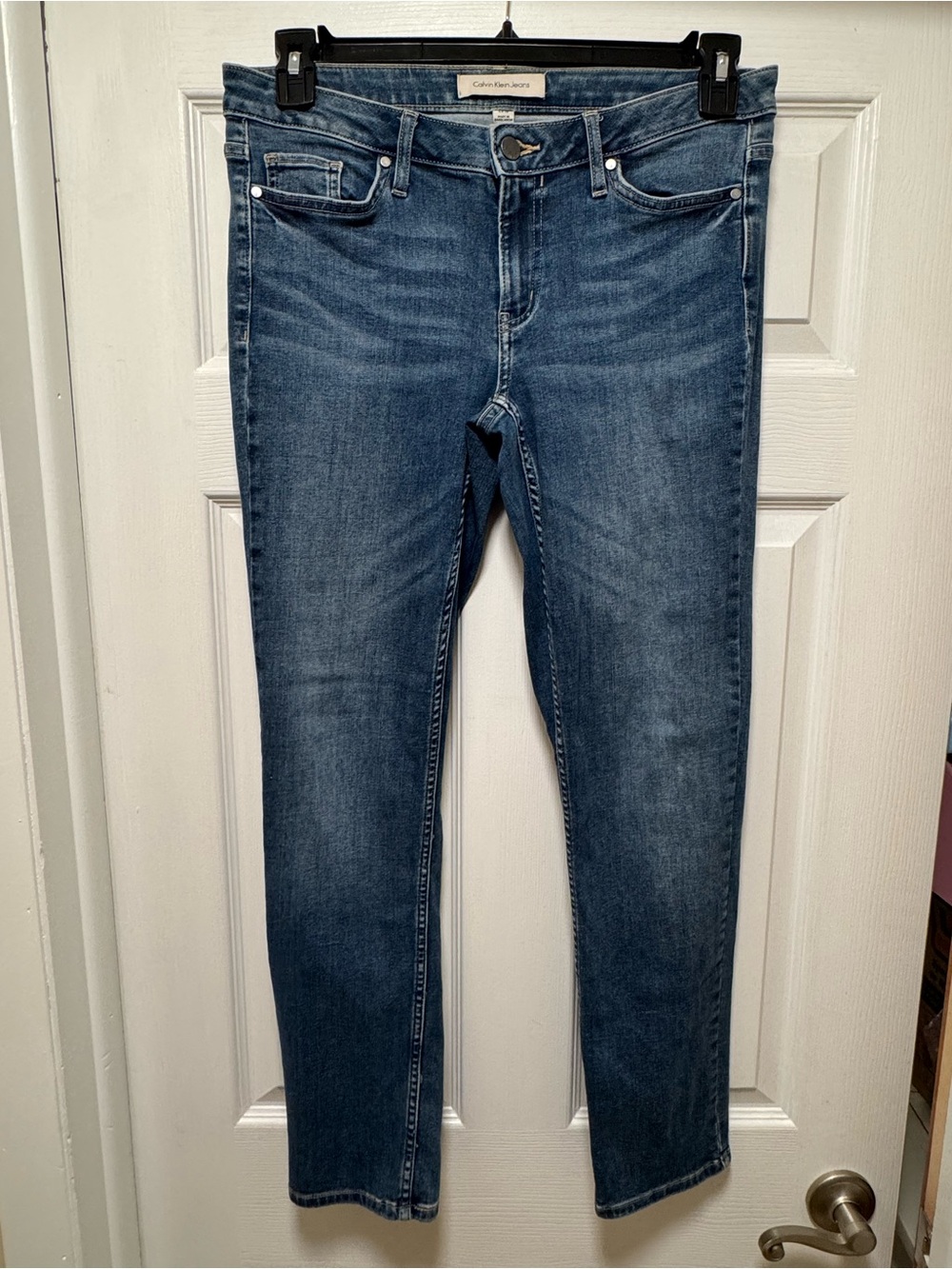 Calvin Klein Womans Jeans Slim Stretch Denim in Blue